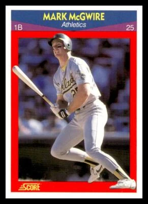 1990 Score 100 Superstars #25 Mark McGwire Oakland Athletics - Image 1 of 2