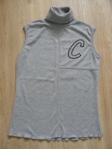 Rolli mit Monogramm "C" ärmellos Pulli Unterziehrolli grau S - Bild 1 von 3