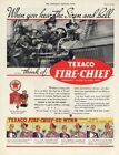Thnk of Texaco Fzire-Chief Gasoline ad 1934 Ed Wynn SEP