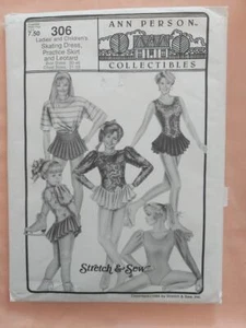 Stretch & Sew 306 Child/Misses' Skating Dress, Practice Skirt & Leotard Pattern - Picture 1 of 2