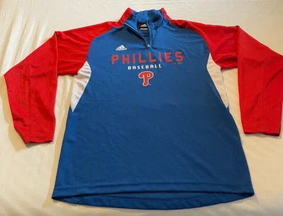 Philadelphia Phillies MLB Adidas 1/4 Zip Shirt Top Youth Size Large 14/16 - Image 1 of 4