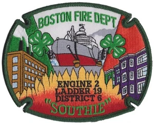 Boston Engine 2 Ladder 19 District 6 Southie New Fire Patch - Picture 1 of 1