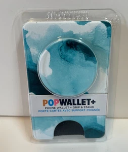 PopSockets Popwallet Plus Tourmaline Smoke Teal Card Holder Socket Pop Wallet - Picture 1 of 3