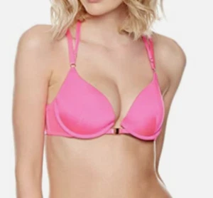Ann Summers Neon Hot Pink Bra Front fastening Underwired Padded Moulded T-Shirt - Picture 1 of 2