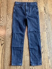 Express Original Slim Ankle Super High Rise Black Jeans Size 2R Stretch