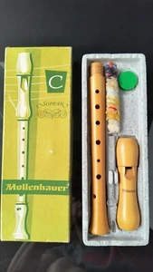 Mollenhauer Sopran C Recorder German Vintage Boxed Wooden - Picture 1 of 13