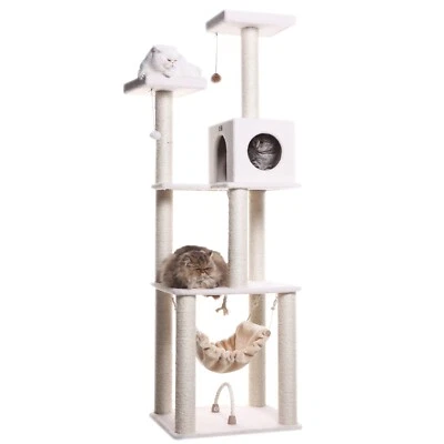 Armarkat Model B7301 Classic Cat Tree in Ivory, Jackson Galaxy Approved, Four Le - Image 1 of 4