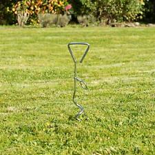 Dog Metal Steel Garden Ground Tie Out Tether Screw Stake Spike Post Camping 