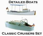 N scale CRUISERS set model boat kits with pre assembled hulls 1/160 scale