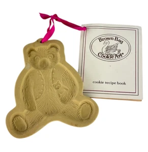 Vintage, Brown Bag Cookie Art, Toy Bear, 1989 Ceramic Cookie Mold, Hill Design - Picture 1 of 8