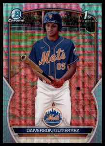 2023 Bowman Chrome DAIVERSON GUTIERREZ AQUA PINK VAPOR REFRACTOR 42/125 BCP-154 - Picture 1 of 2