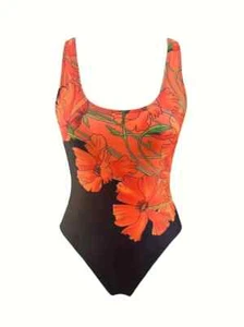 BRAND NEW One Piece Bathing Suit Classic Swimsuit Full Coverage small 4-6 - Picture 1 of 3