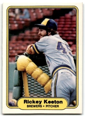 1982 Fleer Rickey Keeton Rookie . Milwaukee Brewers #146 - Image 1 of 2