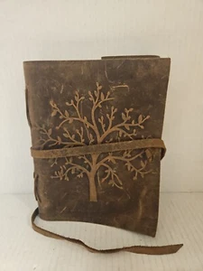Antique Looking LEATHER VILLAGE Tree of Life Journal – 8x7,  - Picture 1 of 8