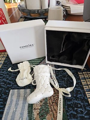 PANDORA 2012 Bota Medias Navidad Adorno Joyería Bolsa Excelente En Caja Foto 1 de 4