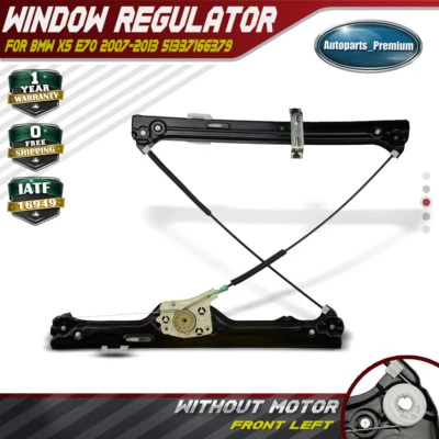 Regulador de ventana eléctrica sin motor para BMW X5 E70 2007-2013 lado del conductor delantero izquierdo Foto 1 de 4