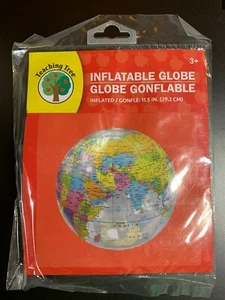 INFLATABLE GLOBE BALL 11.5" NIB TEACHING TREE HOME SCHOOLING EDUCATION LEARNING - Picture 1 of 2