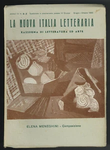 libro LA NUOVA ITALIA LETTERARIA Elena Meneghini 1955 RASSEGNA NUOVA ITALIA - Foto 1 di 4