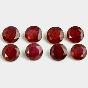 Wholesale Lot 4mm Round Facet Natural Mozambique Ruby Loose Calibrated Gemstone - Picture 1 of 8