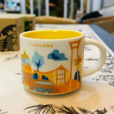 Tazza caffè Starbucks 59 ml mini tazza città città globale 'You Are Here' Thailandia