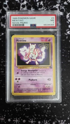 Mewtwo - #3 - 1999 Pokemon Game Movie Black Star Promo - PSA 7 - Image 1 of 2
