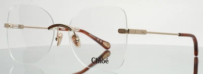 CHLOE CH0136O 002 Gold Womens Butterfly Rimless Eyeglasses 57-16-145 B:52 - Image 1 of 4