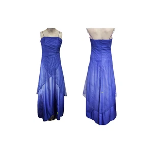 Vintage Y2K Jump lila ombre Satin Netz Netz Kleid Märchen Regency Laune Abschlussball 5 - Bild 1 von 24