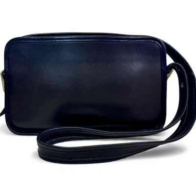 Bolso Compartimento COACH Legacy East West 9164 Negro Latón Cuero Cartera Foto 1 de 4