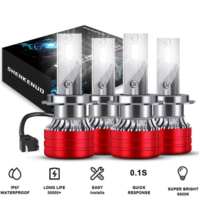 For Dodge Sprinter 3500 Base Van 3.5L 2007-2009 H7 LED Headlight Bulb Cold White - Image 1 of 4