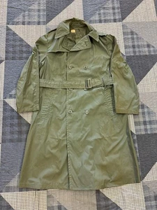 Vintage 70er Sun Bleached USMC Trench Regenmantel Vietnam Regenmantel Herren 42R Größe L - Bild 1 von 16