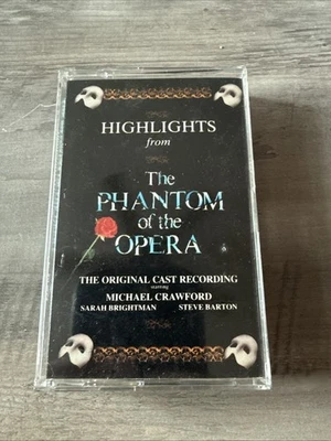 HIGHLIGHTS From THE PHANTOM OF THE OPERA Cassette Tape Original Cast Recording - Image 1 of 4