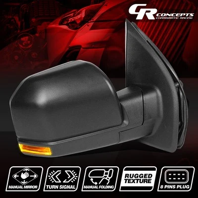 Espejo retrovisor lateral derecho/pasajero + luz de charco para Ford F-150 2015-2018 Foto 1 de 4