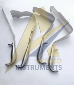 Juego de 4 instrumentos ortopédicos quirúrgicos retractor de pelvis cirugía profunda ST Mark - Imagen 1 de 2