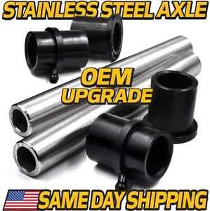 (2Kits) Stainless Steel Upgrade Kit 750-04775A Axle 741-0990B 741-0516B Bushings - Picture 1 of 6