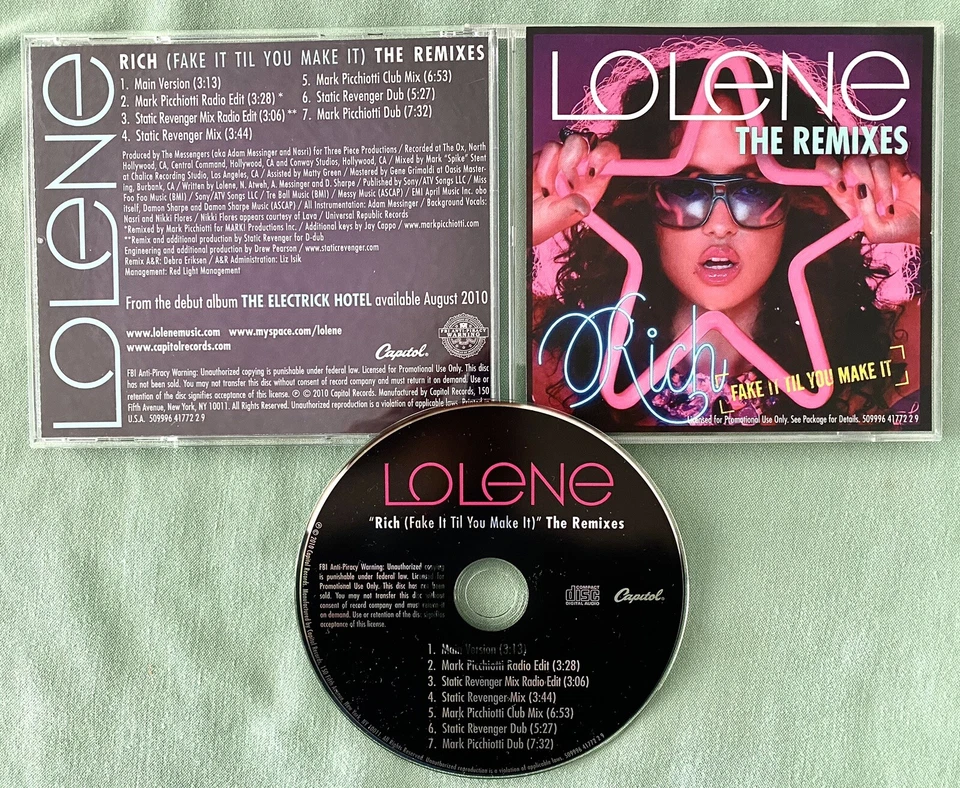 Lolene Promo CD Reich ( Fake It Til You Machen It) - Remixe - Bild 1 von 1
