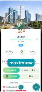 Non Shiny Skiddo Background Incheon ✨Pokemon GO✨ - Picture 1 of 1