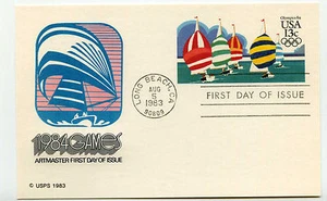 UX100 13c Yachting Olympics 84, Artmaster, FDC - Picture 1 of 1