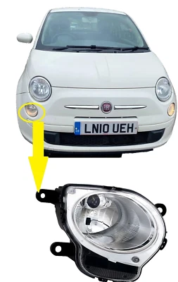 Fiat 500 2007-2015 Lower Bumper Light High Beam Driver Side Rh Side - Image 1 of 4