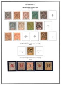 FRANCE IVORY COAST 1892-1970 COLLECTION OF 350 STAMPS MINT HINGED & NEVER HINGED - Picture 1 of 24