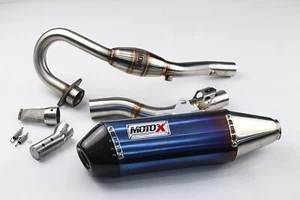 MOTO X EXHAUST FULL SYSTEM STAINLESS STEEL FOR HONDA CRF300L RALLY RL 2020-2025 - Picture 1 of 14