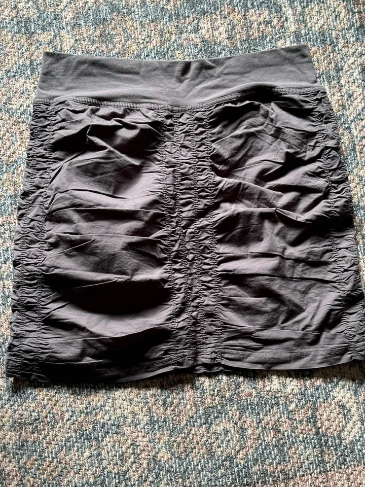 XCVI Wearables Women's Size L Charcoal Trace Skirt Ruched Pull On