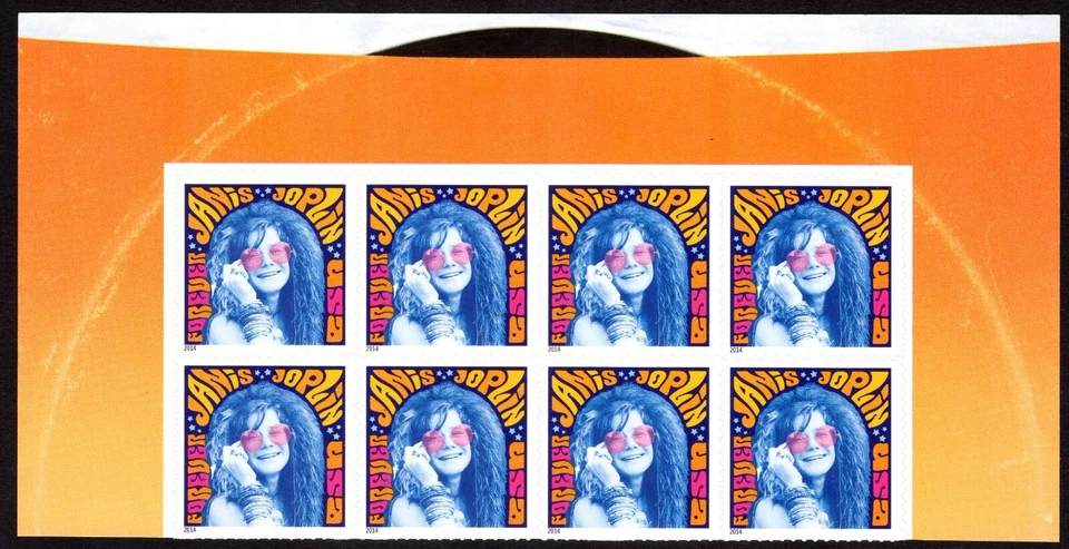 Scott #4916 Janis Joplin Half Sheet of 8 Forever Stamps - MNH Top - Image 1 of 1