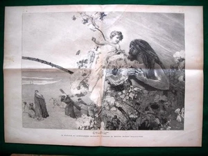 Incisione enorme- Il Natale di Alessandro Manzoni, illustrato da E. Dalbono - Picture 1 of 1