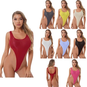 Damen Body Stringbody High-Cut Thong Badeanzug Einteiler Rückenfrei Schwimmanzug - Bild 1 von 80