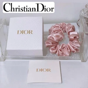 Dior Scrunchie Satin Hair Tie Accessory Pink Novelty Japan - Picture 1 of 2