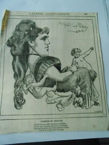 Caricature 1877 - Gabrielle Krauss Galerie Charivarique - Foto 1 di 1