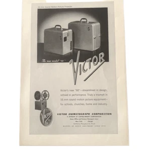 Anuncio publicitario vintage 1947 de Victor Animatograph Corporation - Imagen 1 de 4