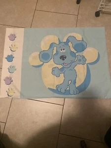 Vintage Nick Jr. Blue's Clues Standard Kissenbezug Blau Welpe Hund Nickelodeon - Bild 1 von 7