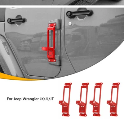 Красная дверная петля боковая ножная педаль подъема ступенька аксессуары для Jeep Wrangler JK JKU  - Изображение 1 из 4