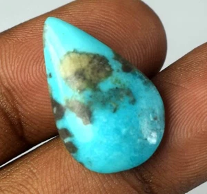 Natürlicher Birnen Cabochon Perser Blau Türkis 12,30 Ct Edelstein Zertifiziert C2779 - Bild 1 von 10